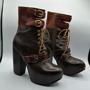 Multi-Buckled Miista ‘Andee’ Platform Boots SZ 37 US 7